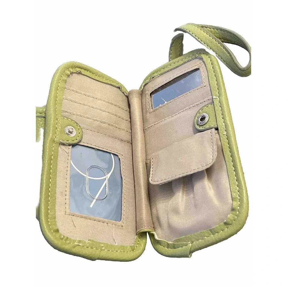 NINE WEST Green Wristlet Cell Phone Case Organizer  ID‎